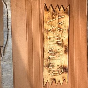 Home made wooden sign